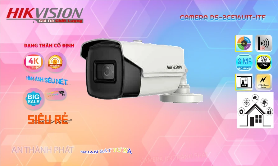 Camera Hikvision Thân Trụ DS-2CE16U1T-ITF