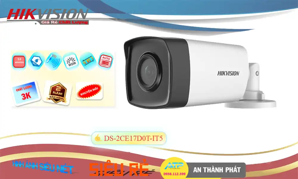 DS-2CE17D0T-IT5 sắc nét Hikvision