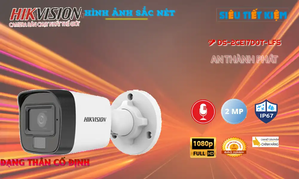 Camera DS-2CE17D0T-LFS Hikvision Thiết kế Đẹp ❂