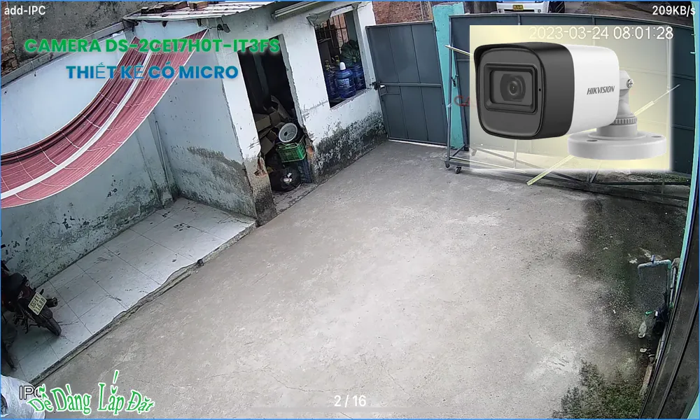 Camera Hikvision DS-2CE17H0T-IT3FS Tiết Kiệm