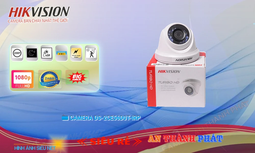Camera Hikvision DS-2CE56D0T-IRP HDTVI 2.0 MP