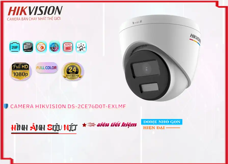 Camera Hikvision DS-2CE76D0T-EXLMF Sắc Nét,DS-2CE76D0T-EXLMF Giá Khuyến Mãi, HD Anlog DS-2CE76D0T-EXLMF Giá
