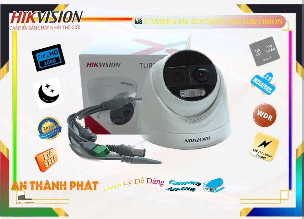 DS-2CE76D3T-ITM Camera Hikvision Chức Năng Cao Cấp