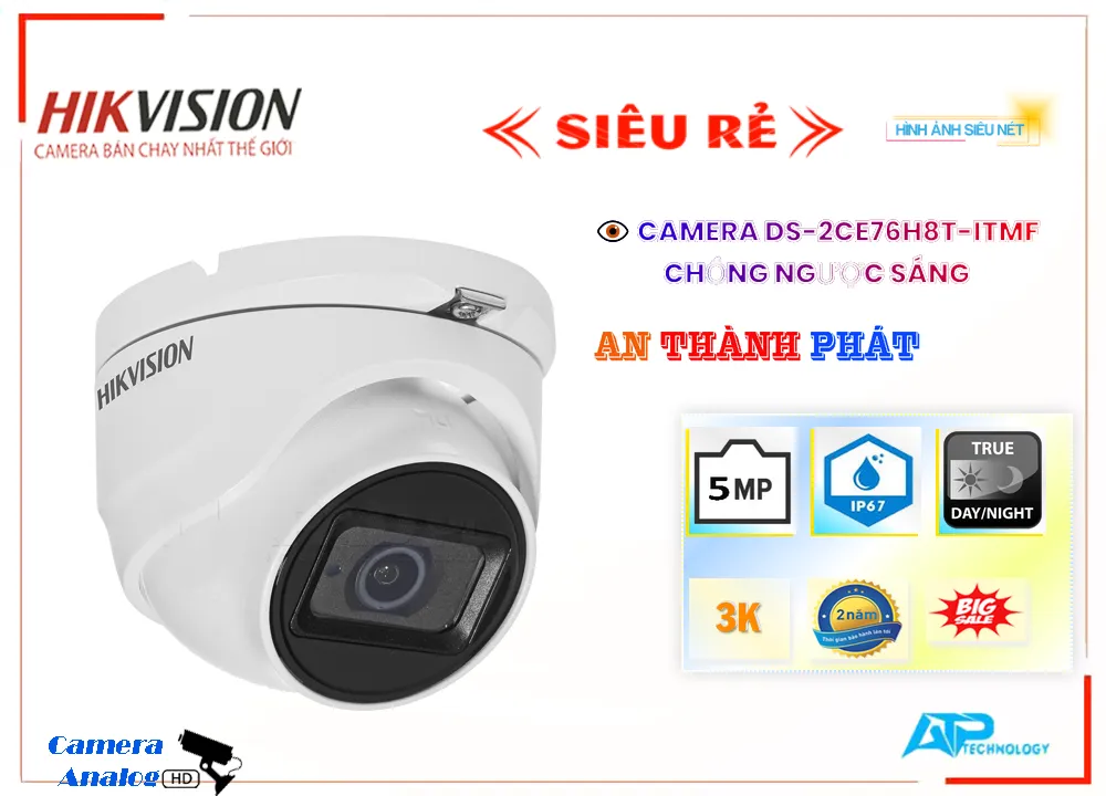 ✅ DS-2CE76H8T-ITMF Camera Hikvision Giá rẻ