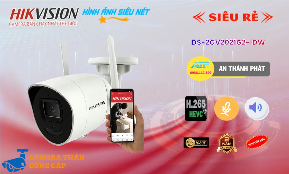 Camera DS-2CV2021G2-IDW Hikvision Giá rẻ