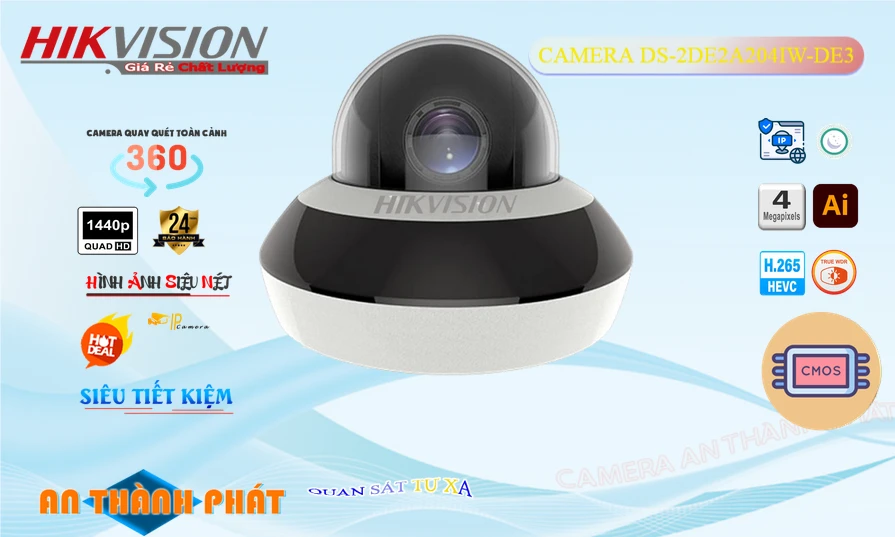 ✓ Camera Hikvision DS-2DE2A204IW-DE3