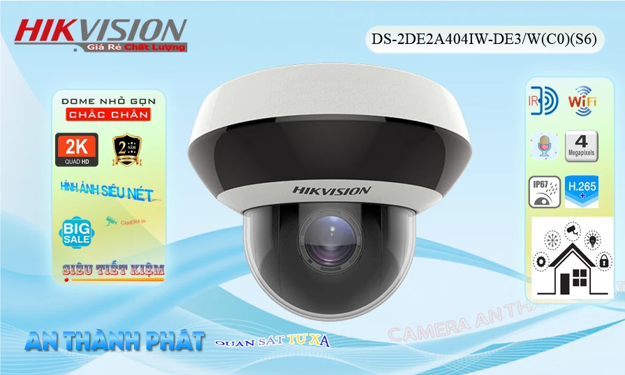 ✅ Camera DS-2DE2A404IW-DE3/W(C0)(S6) Hikvision giá rẻ chất lượng cao