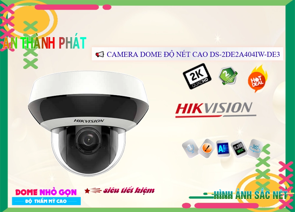 Camera Giá Rẻ Hikvision DS-2DE2A404IW-DE3/W Ip Sắc Nét Giá rẻ