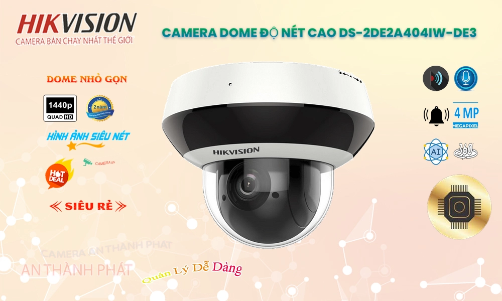✅ DS-2DE2A404IW-DE3 Camera Hikvision Chi phí phù hợp