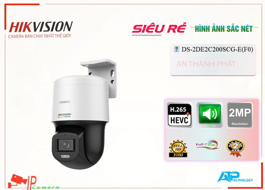 DS 2DE2C200SCG E(F0),Camera Hikvision DS-2DE2C200SCG-E(F0),DS-2DE2C200SCG-E(F0) Giá rẻ, Công Nghệ IP