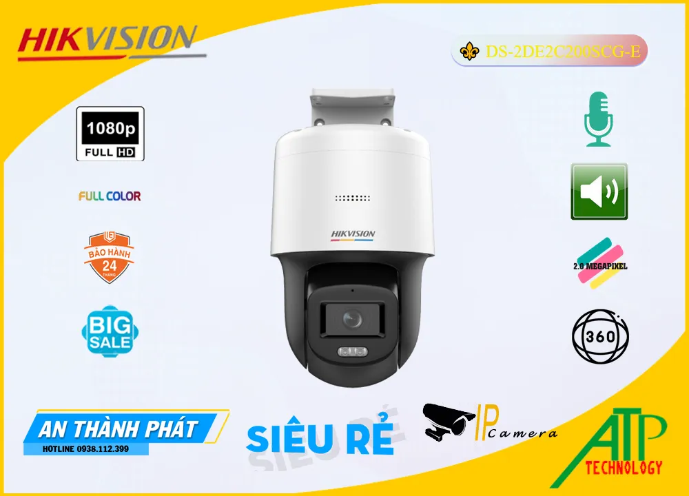 Camera Hikvision Thiết kế Đẹp DS-2DE2C200SCG-E