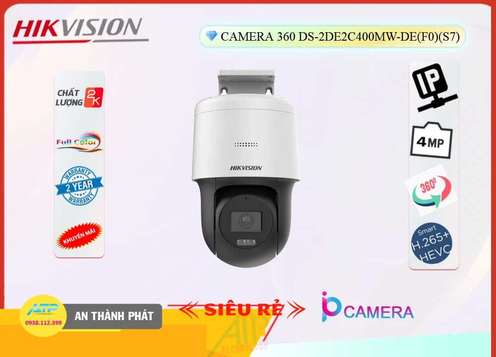 DS-2DE2C400MW-DE(F0)(S7) Camera Chất Lượng Hikvision