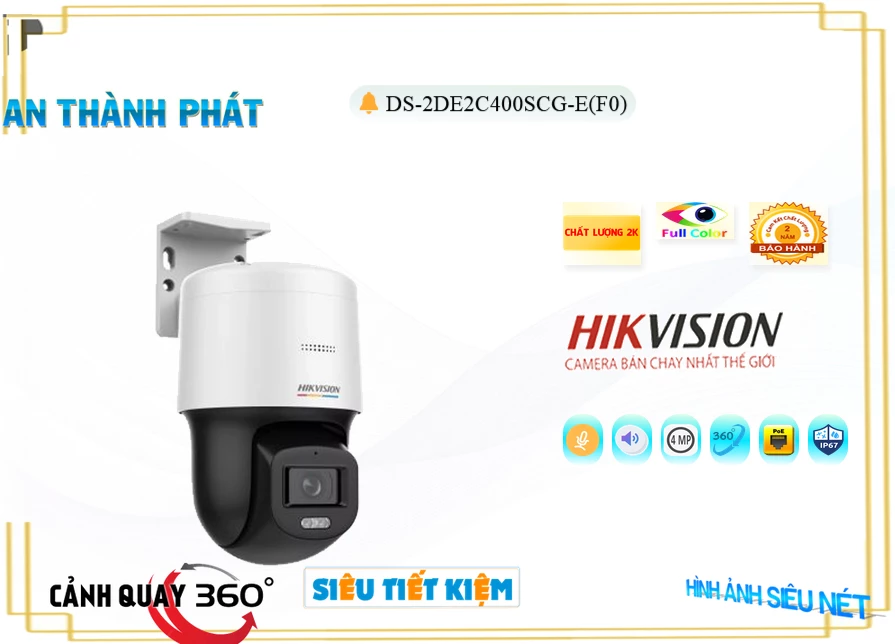 Camera HikVision DS-2DE2C400SCG-E(F0),DS-2DE2C400SCG-E(F0) Giá Khuyến Mãi, Công Nghệ IP DS-2DE2C400SCG-E(F0) Giá