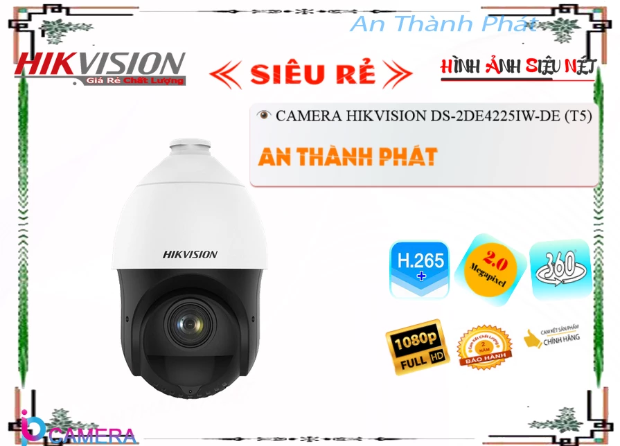 Camera Hikvision DS-2DE4225IW-DE(T5),DS-2DE4225IW-DE(T5) Giá Khuyến Mãi, HD IP DS-2DE4225IW-DE(T5) Giá
