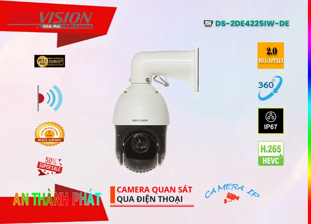DS-2DE4225IW-DE Camera Thiết kế Đẹp Hikvision