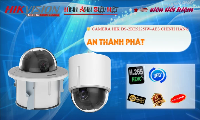 Camera Hikvision DS-2DE5225IW-AE3 Tiết Kiệm