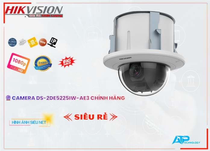Camera Hikvision DS-2DE5225IW-AE3 Tiết Kiệm