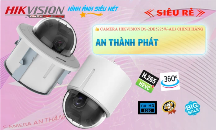 🌟👌 Camera Hikvision Thiết kế Đẹp DS-2DE5225W-AE3