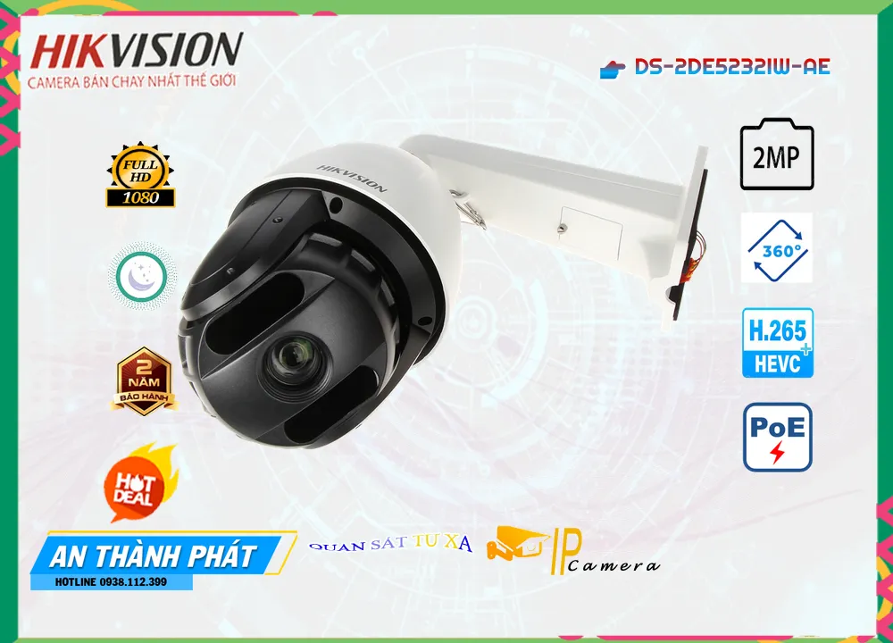 DS 2DE5232IW AE,Camera Hikvision DS-2DE5232IW-AE,DS-2DE5232IW-AE Giá rẻ, Công Nghệ POE DS-2DE5232IW-AE Công Nghệ