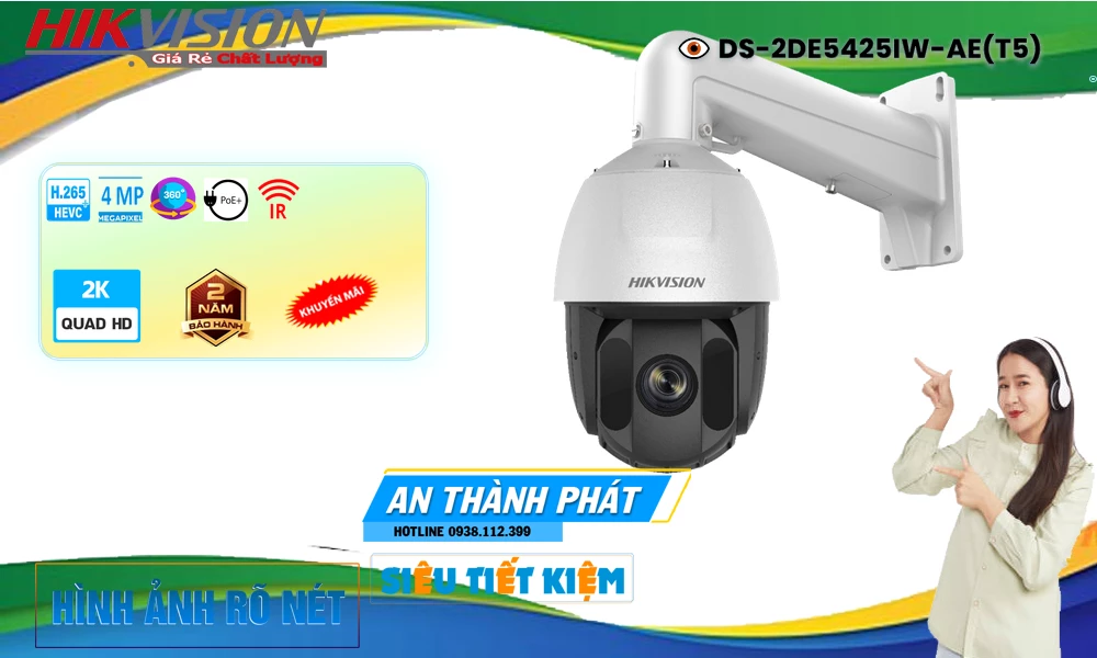 DS-2DE5425IW-AE(T5) Camera Giá Rẻ Hikvision