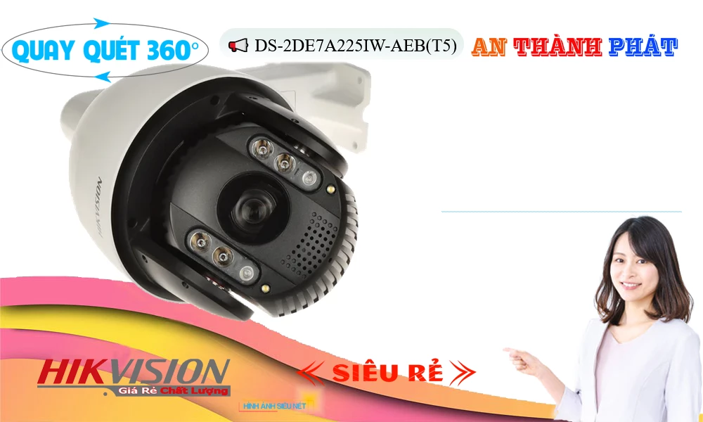 DS-2DE7A225IW-AEB(T5) sắc nét Hikvision