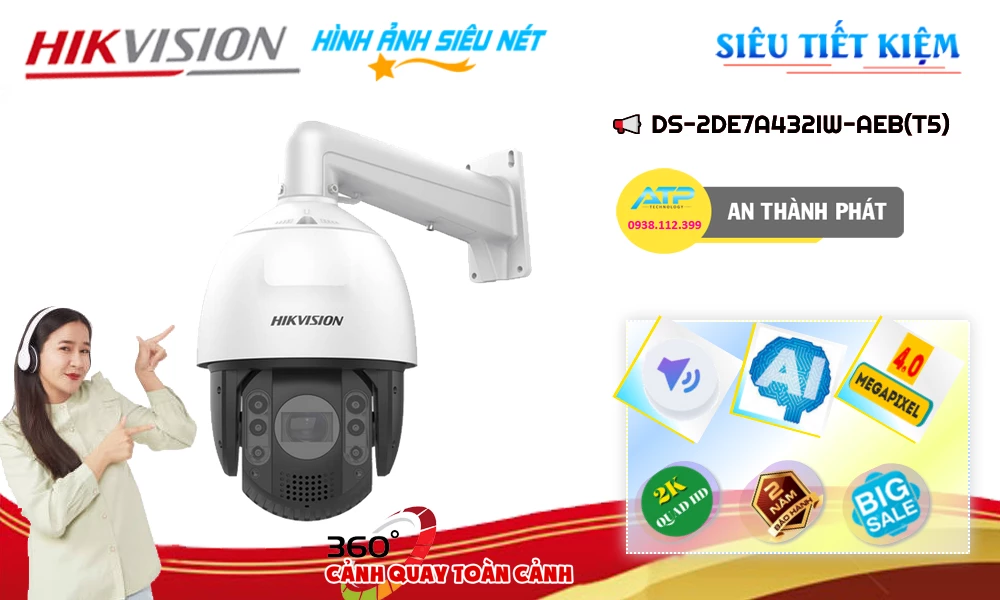 Camera Hikvision DS-2DE7A432IW-AEB(T5) Tiết Kiệm