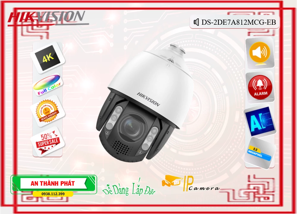 Camera Hikvision DS-2DE7A812MCG-EB,DS-2DE7A812MCG-EB Giá rẻ,DS 2DE7A812MCG EB,Chất Lượng DS-2DE7A812MCG-EB Camera Chính