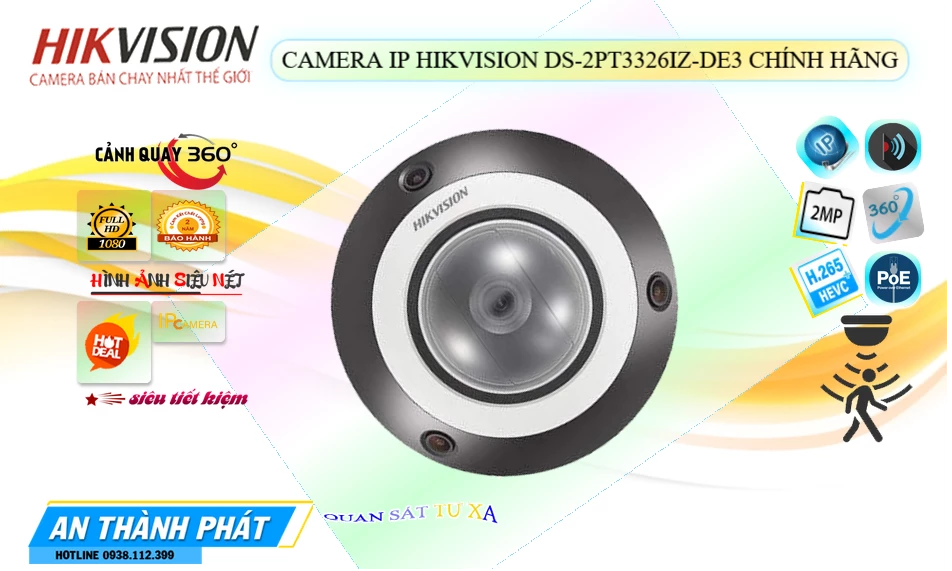 ✅ Camera An Ninh Hikvision DS-2PT3326IZ-DE3 Giá rẻ