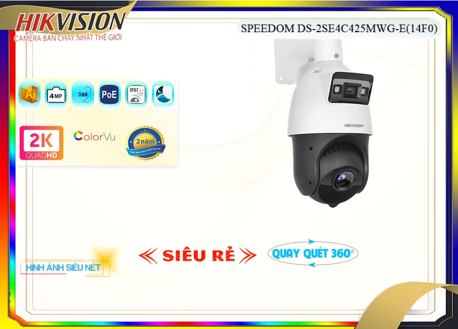 DS-2SE4C425MWG-E(14F0) Camera An Ninh Đang giảm giá