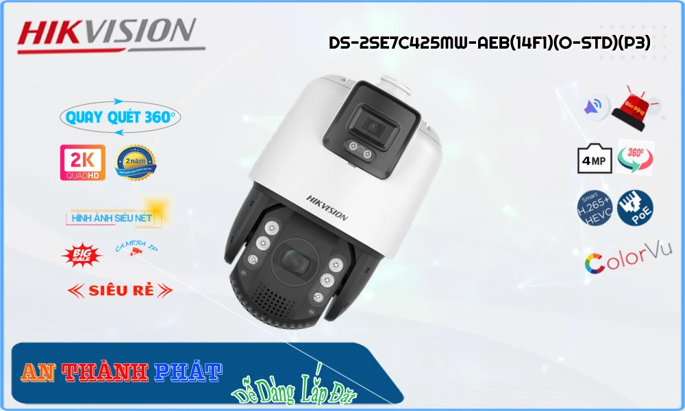 Camera Hikvision DS-2SE7C425MW-AEB(14F1)(O-STD)(P3),DS-2SE7C425MW-AEB(14F1)(O-STD)(P3) Giá Khuyến Mãi, Ip Sắc Nét