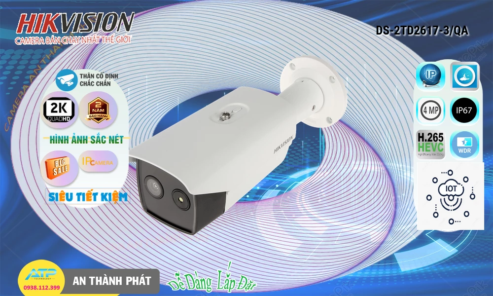 Camera Hikvision Thiết kế Đẹp DS-2TD2617-3/QA