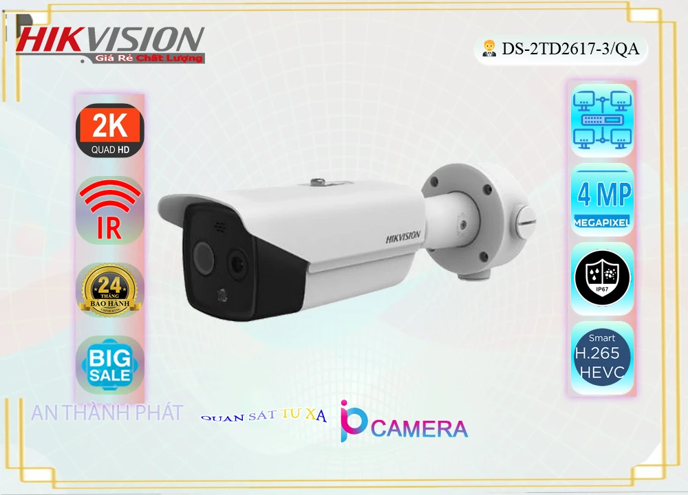 Camera Cảnh Báo Nhiệt Hikvision DS-2TD2617-3/QA,Giá DS-2TD2617-3/QA,DS-2TD2617-3/QA Giá Khuyến Mãi,bán Camera Hikvision
