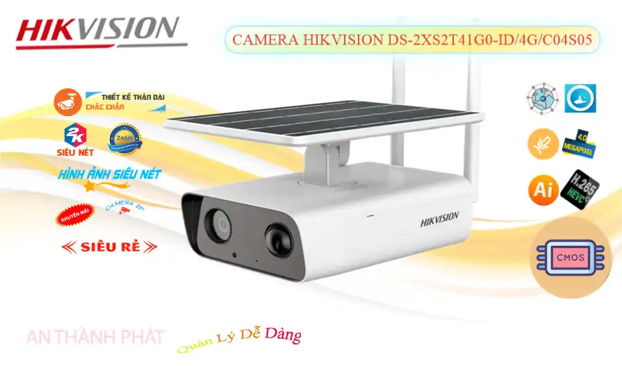 Camera Giá Rẻ Hikvision DS-2XS2T41G0-ID/4G/C04S05 Chức Năng Cao Cấp