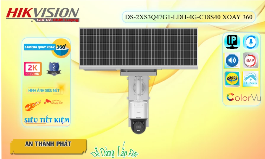 DS-2XS3Q47G1-LDH/4G/C18S40 Camera Thiết kế Đẹp Hikvision