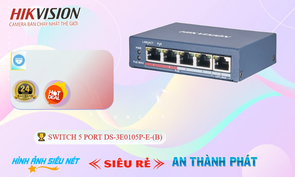 Bộ chia tín hiệu Switch  DS-3E0105P-E(B)