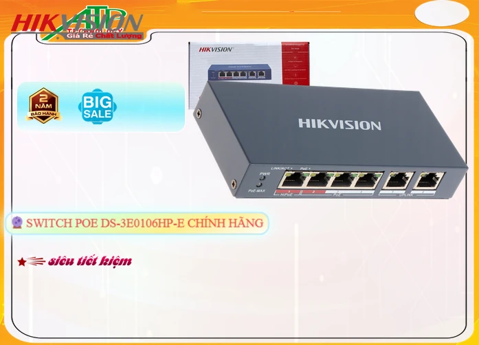 Switch chuyển đổi mạng  DS-3E0106HP-E