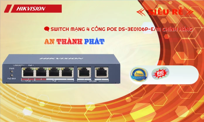 DS-3E0106P-E/M  Switch chuyển đổi dữ liệu