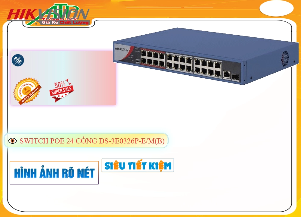 DS-3E0326P-E/M(B)  Switch chia mạng  Thiết Bị Mạng