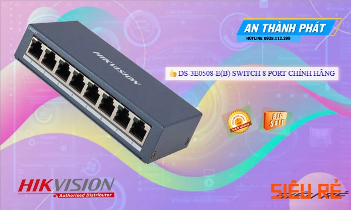 Thiết Bị Mạng DS-3E0508-E(B)  Switch chuyển đổi mạng