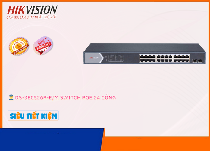 Hikvision  Switch chuyển đổi dữ liệu  DS-3E0526P-E/M