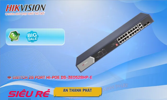 Switch 24 port DS-3E0528HP-E Hikvision
