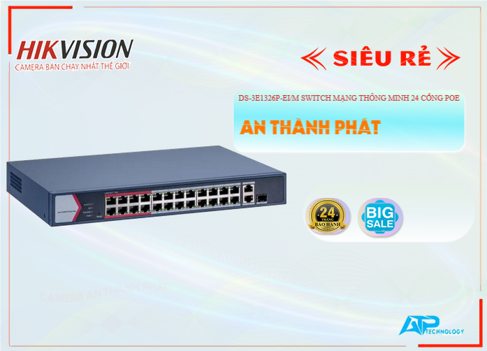 Switch chuyển đổi mạng  DS-3E1326P-EI/M