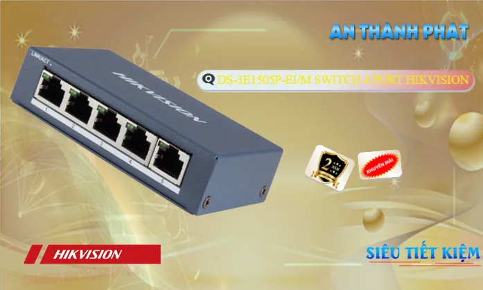 Switch POE 4 Port DS-3E1505P-EI/M Hikvision
