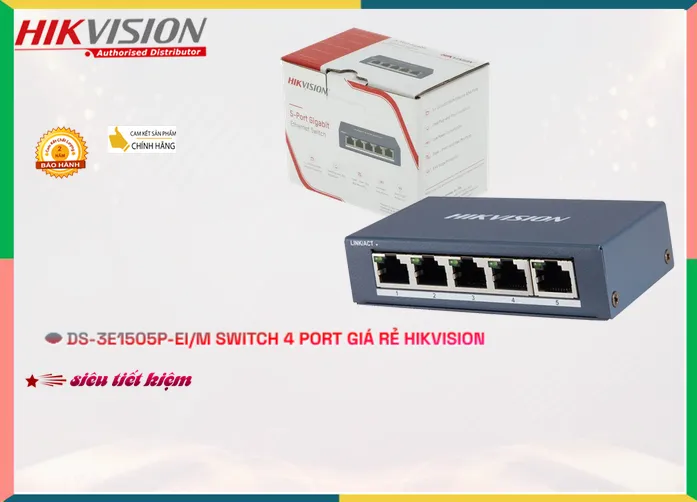 Switch POE 4 Port DS-3E1505P-EI/M Hikvision