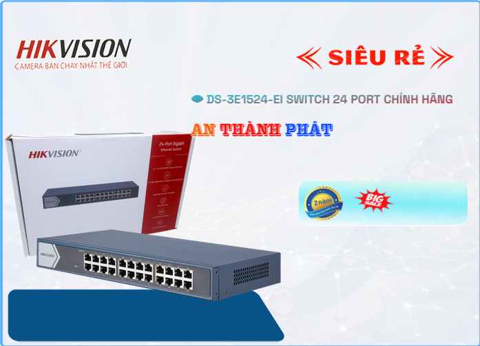 DS-3E1524-EI  Switch chia mạng   Hikvision