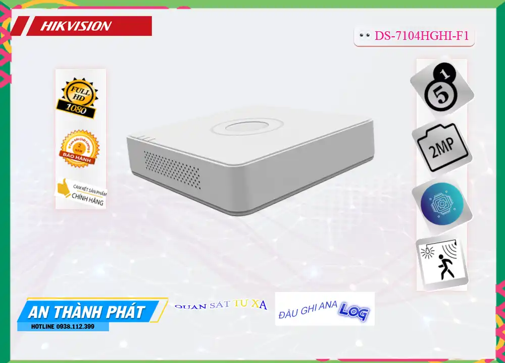 Đầu Ghi Camera DS-7104HGHI-F1 Hãng Hikvision giá rẻ chất lượng cao