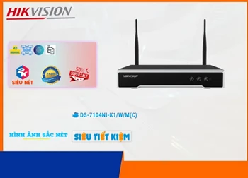 DS-7104NI-K1/W/M (C) Đầu ghi IP Wifi Hikvision 4 Kênh