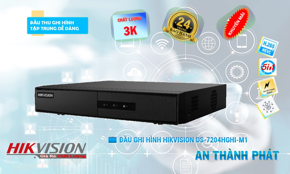 Đầu ghi Hikvision DS-7204HGHI-M1 Tiết Kiệm