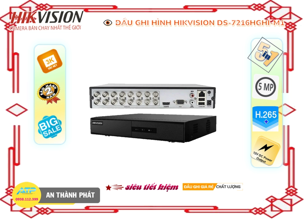 DS-7216HGHI-M1 Đầu ghi Camera Hikvision Giá rẻ