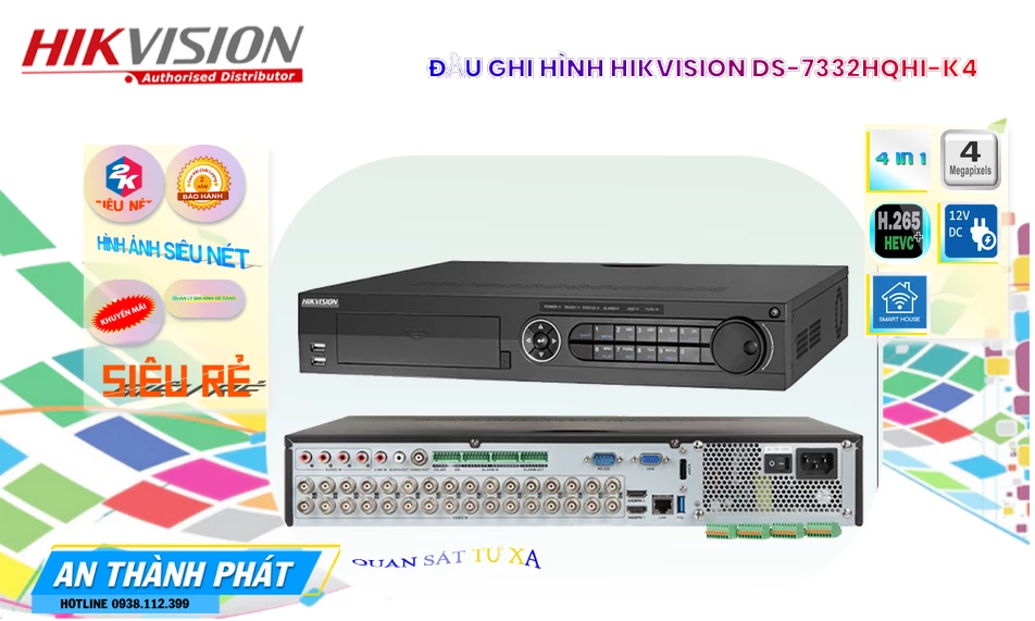 DS-7332HQHI-K4 Đầu ghi Camera Hikvision